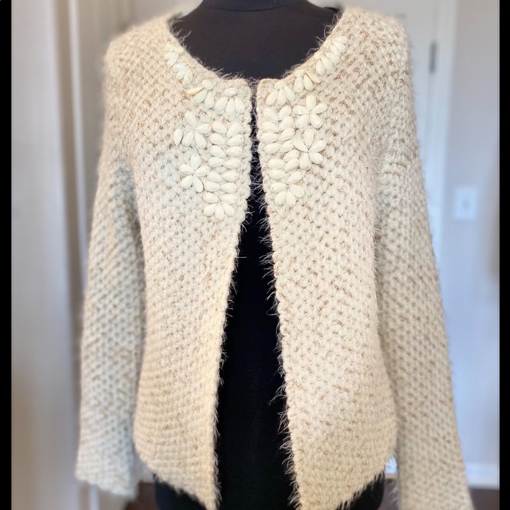 Cliché Beaded Fancy Long Sweater